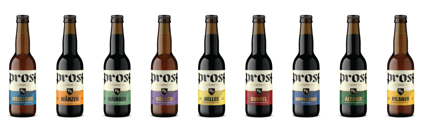 Prost Brewing Bottles by CODO Design.