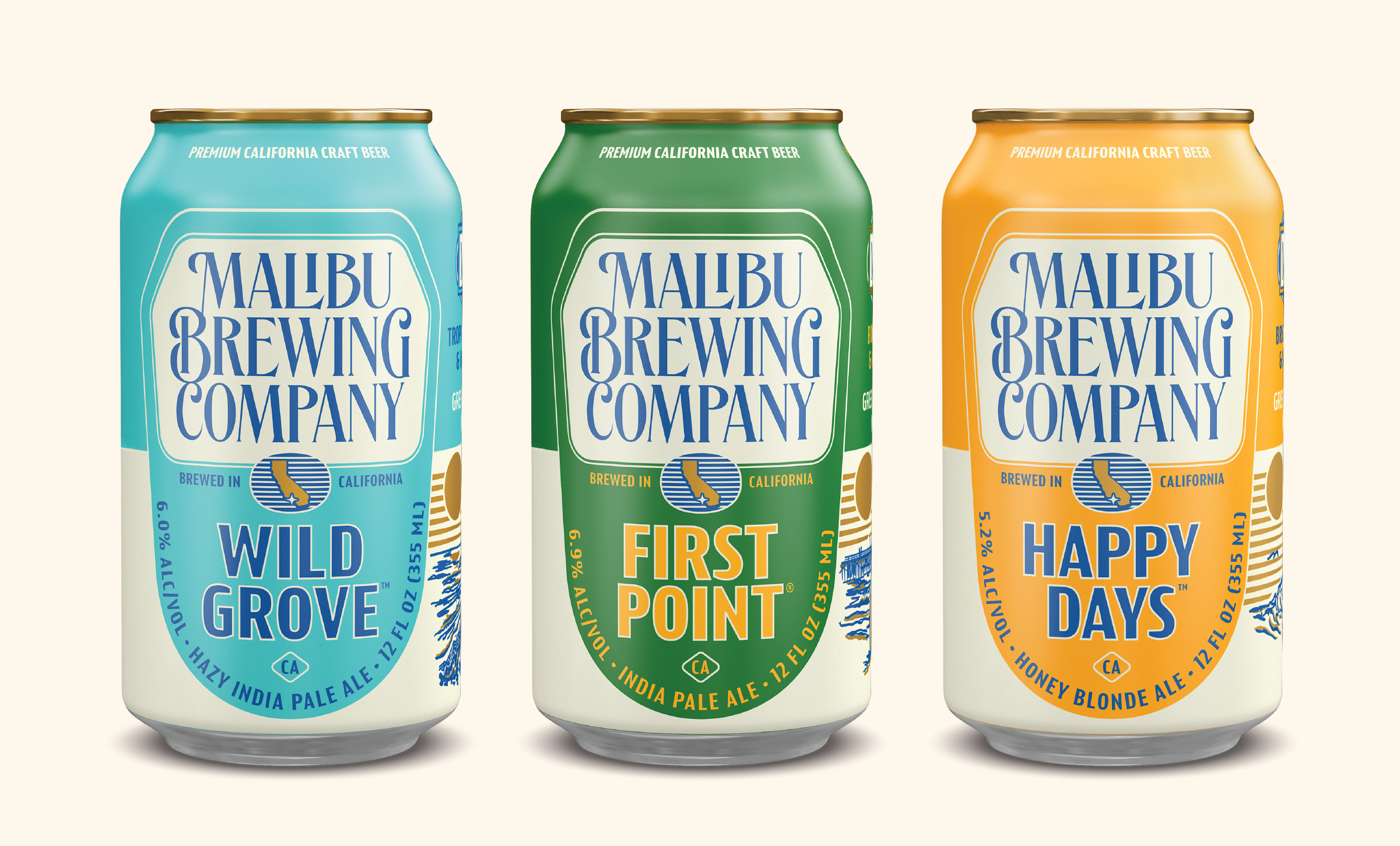 Malibu Brewing package design by CODO Design