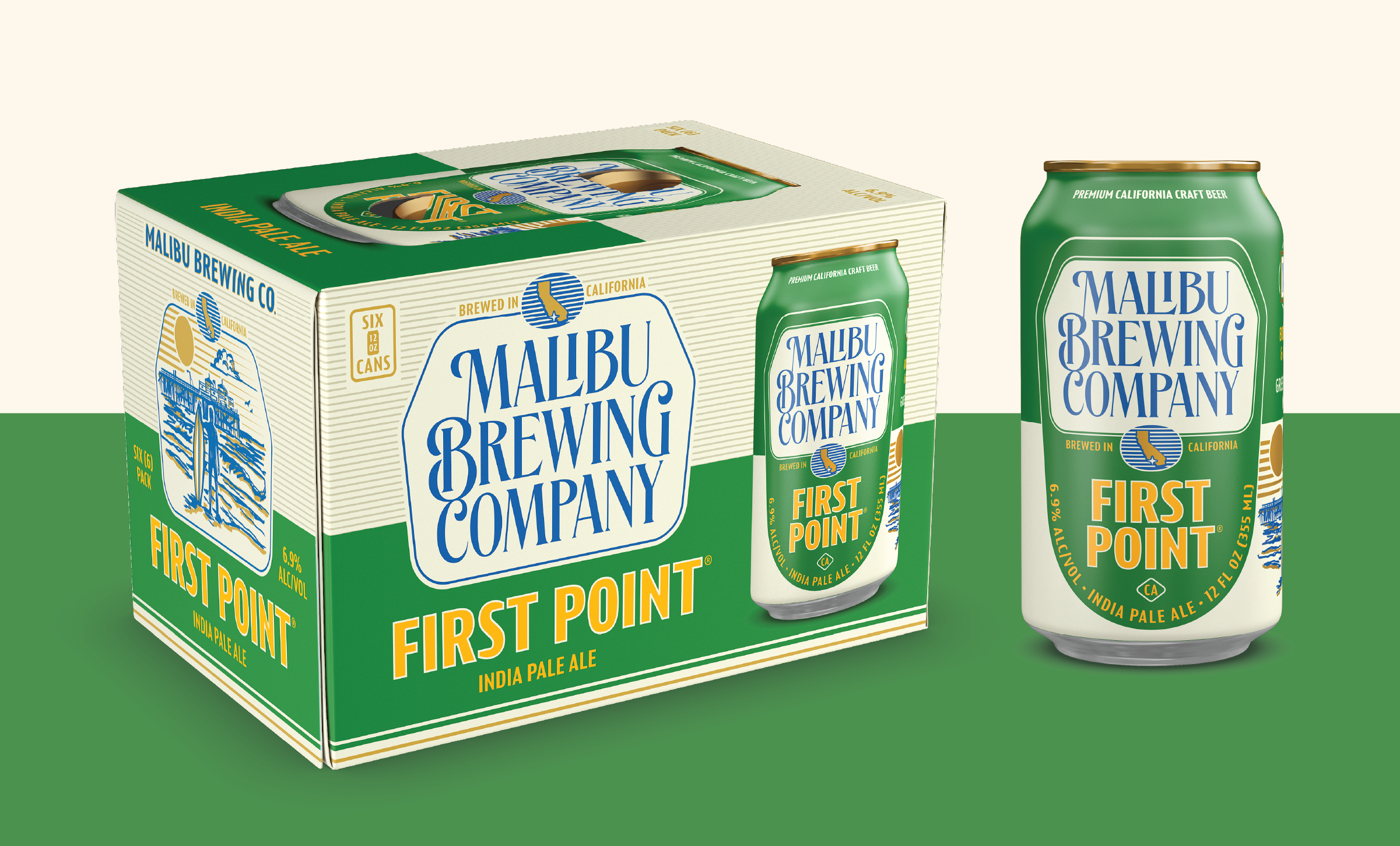 Malibu Brewing First Point package design by CODO Design