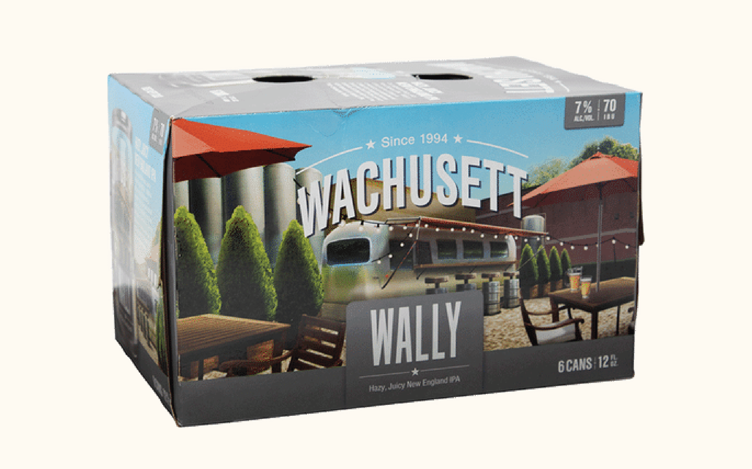 Original Wally IPA packaging for Wachusett Brewing