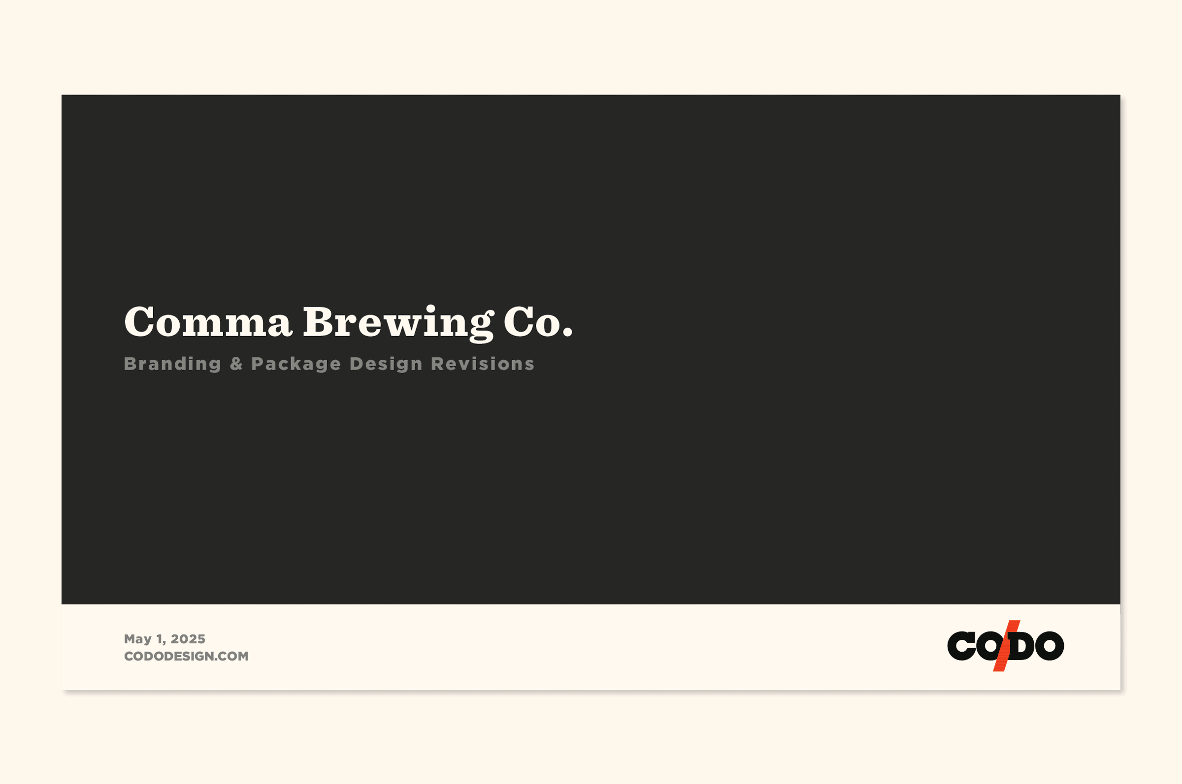 Comma's brand identity and package design revisions by CODO Design.