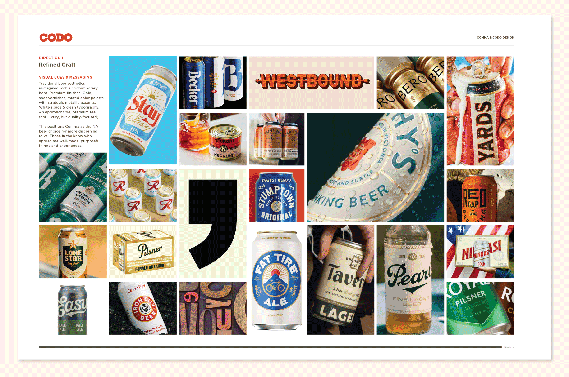 Comma's initial art direction mood boards by CODO Design.