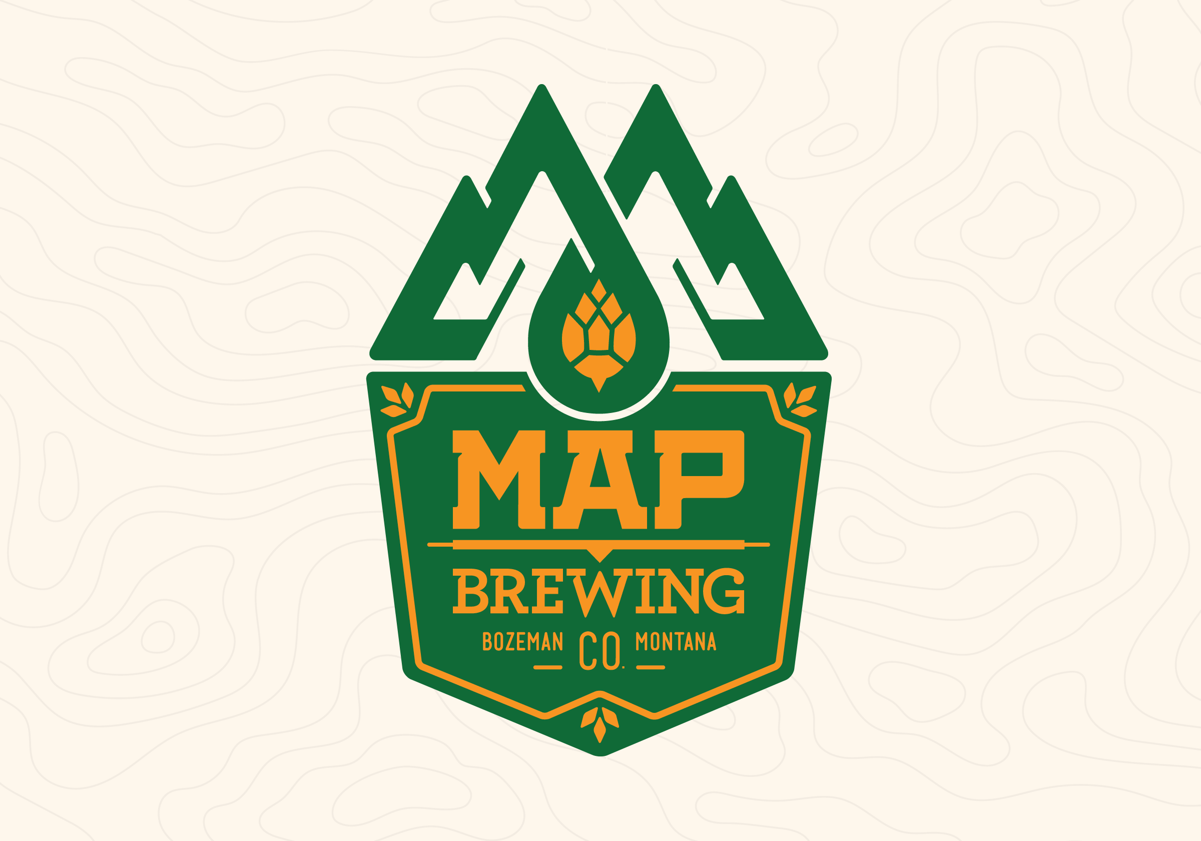 MAP Brewing's logo, before and after by CODO Design.