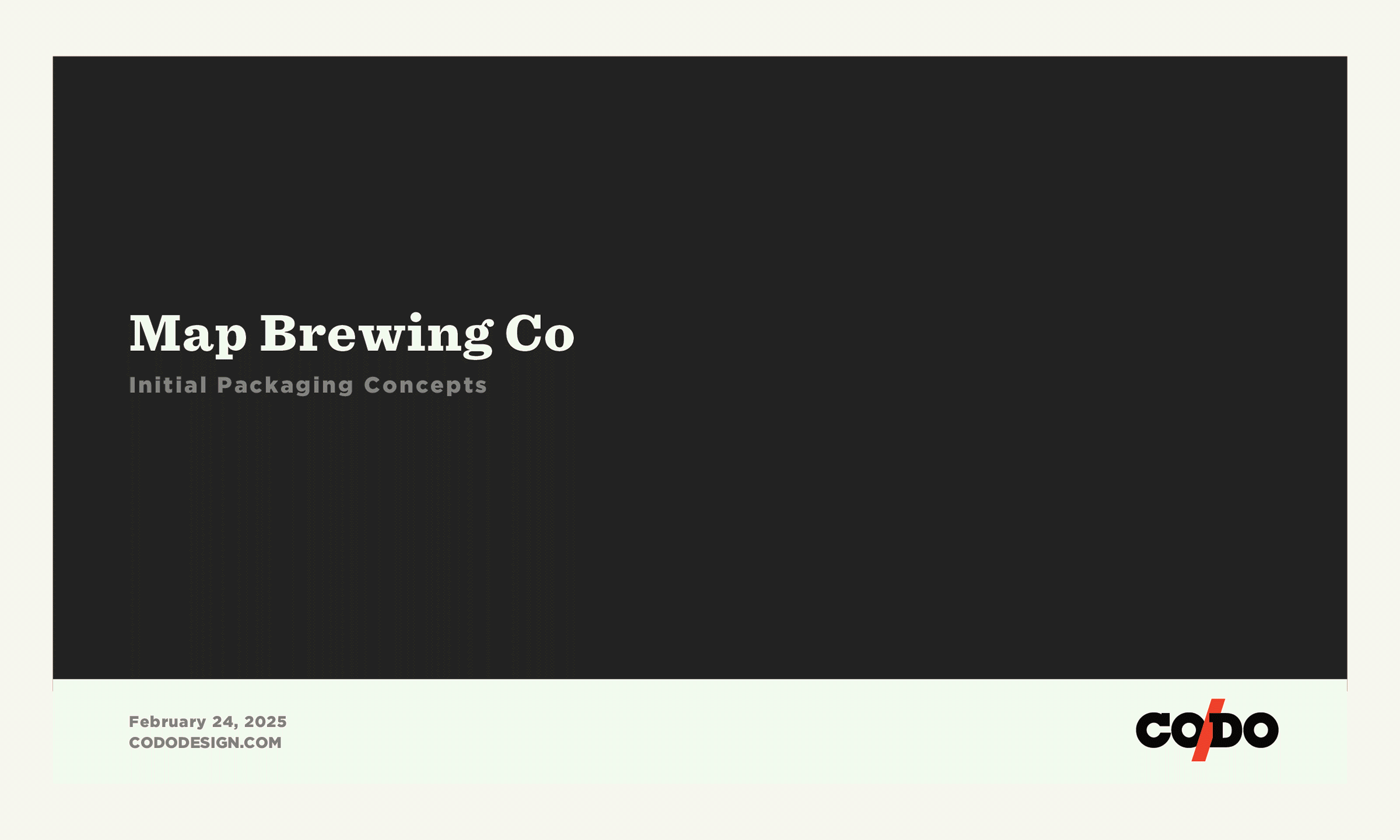 MAP Brewing's initial package design concepts by CODO Design during their rebrand.