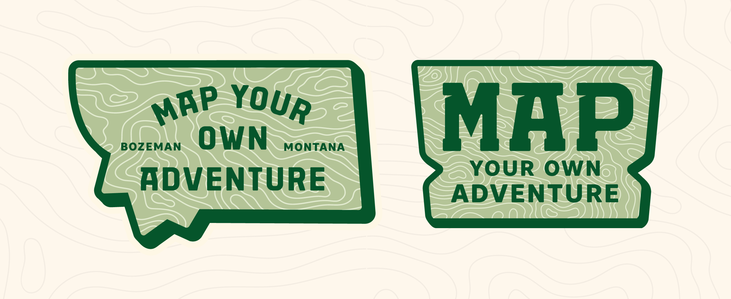 MAP Your Own Adventure tagline for MAP Brewing by CODO Design.