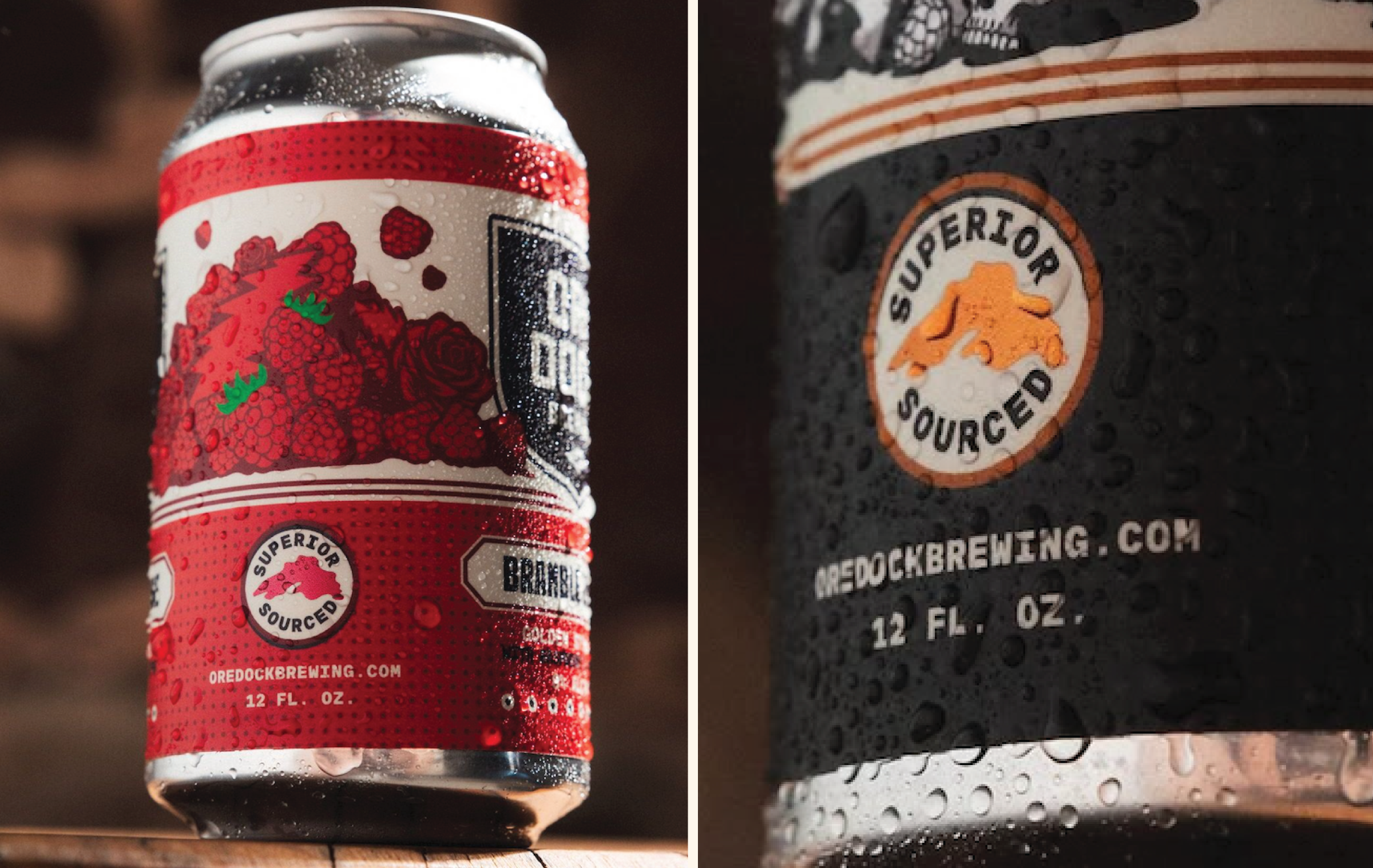 Ore Dock Brewing's package design details by CODO Design.