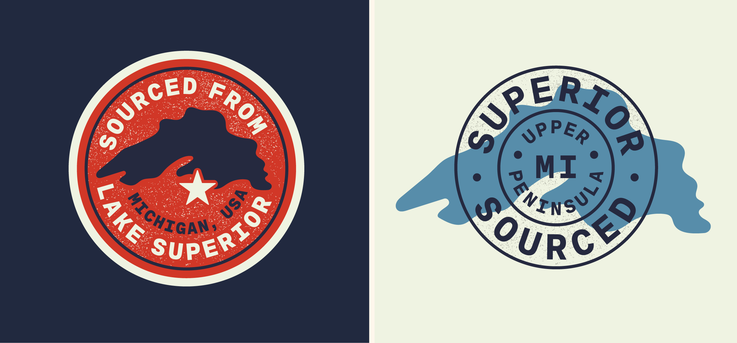 Superior Sourced tagline treatments for Ore Dock Brewing by CODO Design.