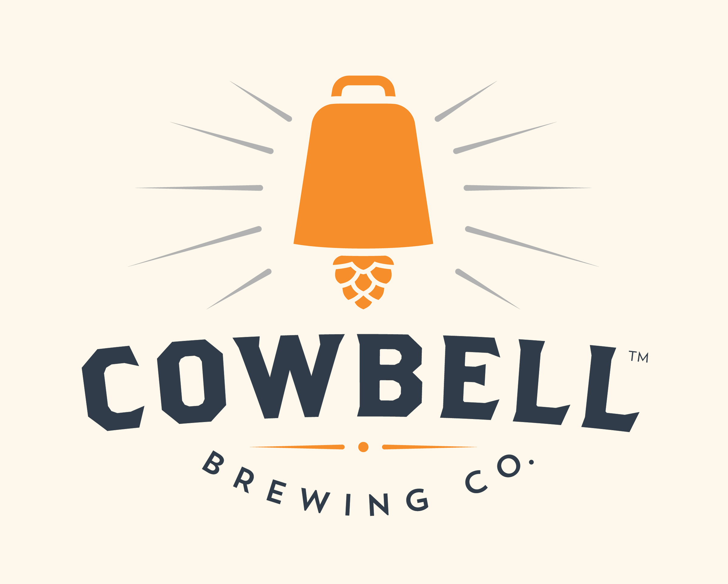 Cowbell Brewing's logo before and after by CODO Design