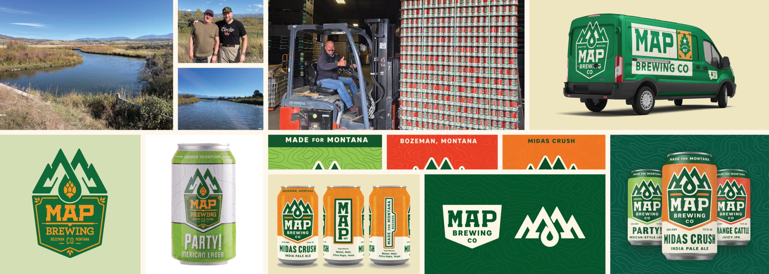 CODO Design's rebrand case study of Bozeman Brewing's MAP Brewing.